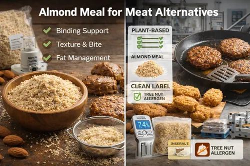 Almond Meal for Meat Alternatives: Binding, Texture, and Label Considerations - Almond Industrial Applications — Atlas Global Trading Co.