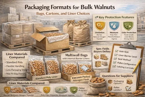 Packaging Formats for Bulk Walnuts: Bags, Cartons, and Liner Choices - Walnut Industrial Applications — Atlas Global Trading Co.